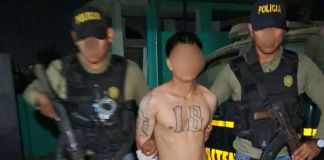 Alias "Slapy", presunto miembro del Barrio 8 capturado en Chimaltenango. Foto La Hora: PNC