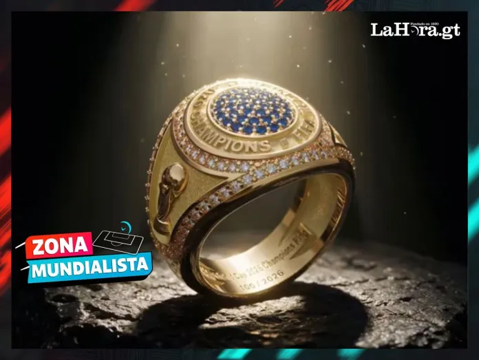 Anillo campeones Mundial 2026 Los ganadores del Mundial 2026, por primera vez en la historia, recibirán por parte de la FIFA un anilllo de campeón.