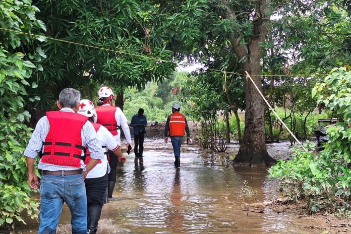 Archivo de crecida del río Polochic en Alta Verapaz. Foto La Hora: Conred