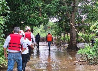 Archivo de crecida del río Polochic en Alta Verapaz. Foto La Hora: Conred