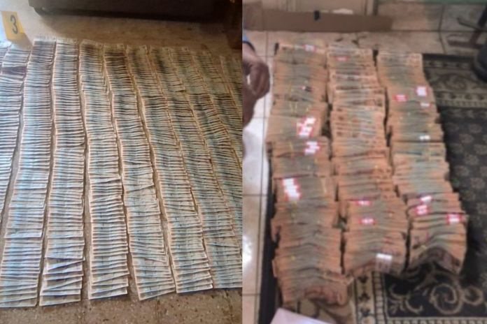 Hallan más de Q1.5 millones y USD 6 mil durante allanamiento en Jalapa. Foto La Hora: PNC.