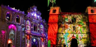 La Antigua Guatemala volverá a convertirse en un gran escenario de arte, historia y tecnología. Foto La Hora: Festival de la Luz.