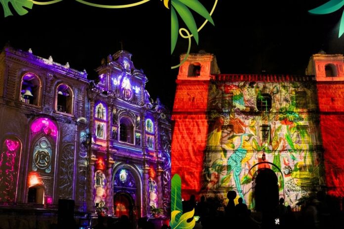Artes LH (20) La Antigua Guatemala volverá a convertirse en un gran escenario de arte, historia y tecnología. Foto La Hora: Festival de la Luz.