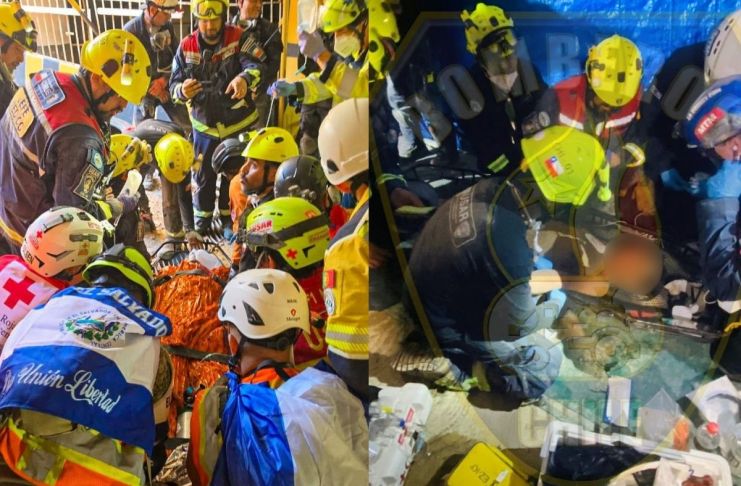 Rescatan a superviviente de los terremotos en Venezuela tras ocho días bajo los escombros. Foto La Hora: RR.SS.