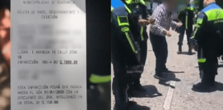 Hombre es descubierto con licencia falsa durante operativo y recibe multa de Q1 mil Hombre es descubierto con licencia falsa durante operativo y recibe multa de Q1,000. Foto La Hora: PMT.