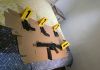 Menor de 17 años es localizado con pistolas, carabina y drogas durante allanamiento en Palencia. Foto La Hora: PNC.