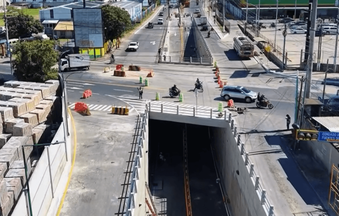 Así funciona el nuevo paso a desnivel que une a dos municipios de Guatemala