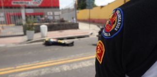 Ataque armado en la zona 1 de Villa Nueva. Foto La Hora: Bomberos Voluntarios