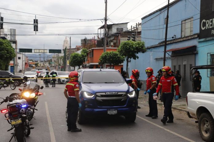 Ataque armado registrado en la colonia La Reformita en la zona 12 capitalina. Foto La Hora: CBM