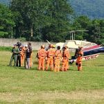 Brigada de rescatistas que realizaron labores de búsqueda por el accidente aéreo en Chimaltenango. Foto La Hora: Bomberos Voluntarios