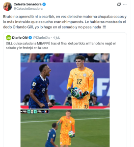 Insultos de senadora paraguaya