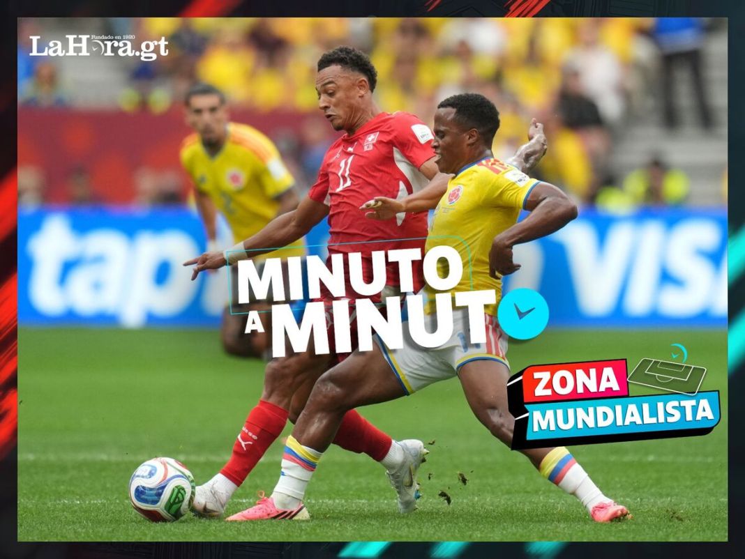Colombia vs Suiza Mundial 2026 Las selecciones de Colombia y Suiza siguen empatando 0-0 en los octavos de final del Mundial 2026.