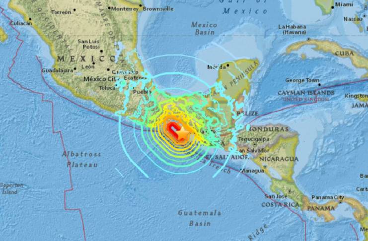 Fuerte sismo sentido en Guatemala fue terremoto en México con magnitud de 7.4