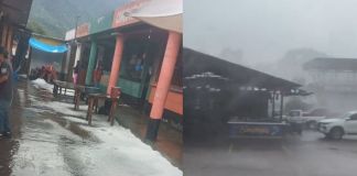 Fuertes lluvias con viento y granizo afectan al menos a tres departamentos Fuertes lluvias con viento y granizo registrados en tres departamentos. Foto La Hora: Clima Guatemala