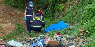 Localizan cuerpo calcinado en un basurero clandestino en Santa Catarina Mita, Jutiapa. Foto La Hora: Asonbomd.