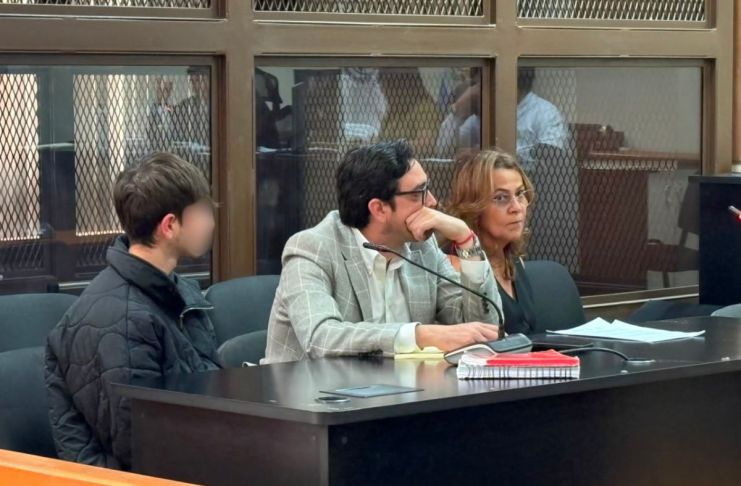 Implicado en secuestro de odontólogo Julio Amilcar Martinez Murillo en el Juzgado de Mayor Riesgo B. Foto La Hora: Roberto Cordón