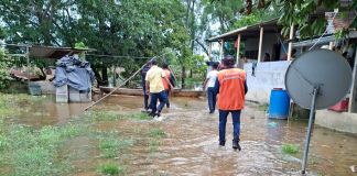 Conred alerta del aumento de nivel del río Polochic por lluvias en Alta Verapaz Inundación por crecida del río Polochic en Alta Verapaz. Foto La Hora: Conred