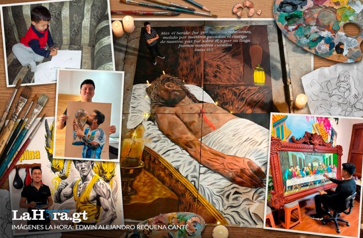 Del niño que dibujaba en paredes al artista cuyas obras llegan a 36 países: la historia de Alejandro Requena Con más de 100 mil seguidores en TikTok, el artista guatemalteco Alejandro Requena comparte el proceso detrás de sus retratos hiperrealistas de figuras como Lionel Messi y Cristiano Ronaldo. Foto La Hora: Alejandro Requena.