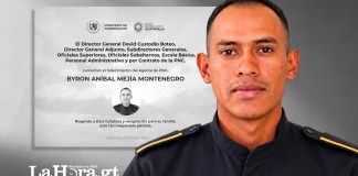 La Policía Nacional Civil (PNC) lamentó el fallecimiento de uno de sus agentes, quien perdió la vida en cumplimiento del deber en Amatitlán.