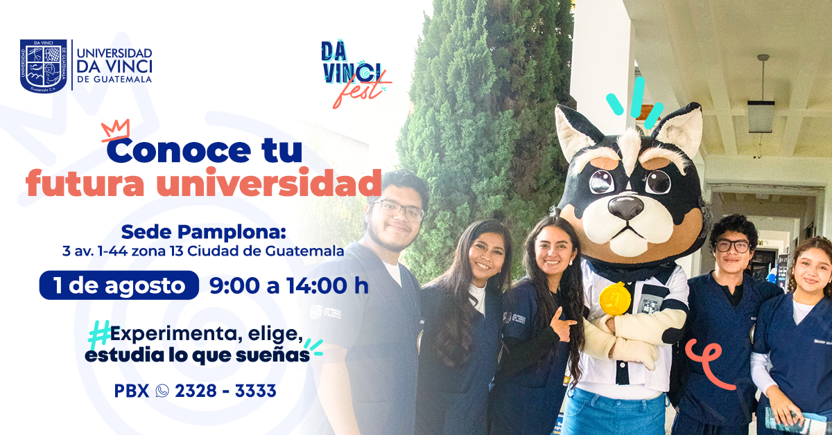 Davinci Fest invita a explorar carreras y resolver dudas antes de elegir una profesión. Foto: Universidad Da Vinci de Guatemala.