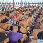 Las fuerzas combinadas mantienen el operativo en el centro carcelario de Puerto Barrios. Foto La Hora: SP