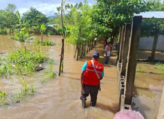 Saturación del suelo registrada en Alta Verapaz por constantes lluvias en el sector. Foto La Hora: Conred