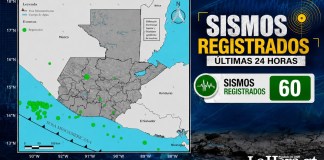 Durante las últimas 24 horas, se han registrado al menos 60 sismos en Guatemala, según informó el Insivumeh.