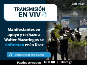 En vivo: tensión en la Usac entre grupos de manifestantes en rechazo y en apoyo a Walter Mazariegos
