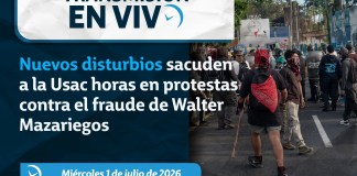 Nuevos enfrentamientos se han registrado al ingreso de la Universidad de San Carlos de Guatemala. Foto La Hora