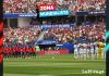 España vs Bélgica: ¿Por qué hubo 30 segundos de silencio antes del inicio del partido? Los jugadores de España y Bélgica durante el minuto de silencio.