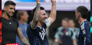 Messi brindó declaraciones al finalizar el partido.