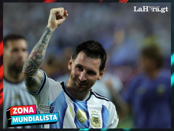 Messi con un golpe en la frente
