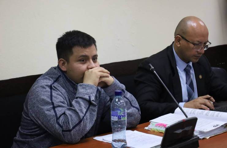 El Ministerio Público presentó ante el tribunal videos del procesamiento de la escena del crimen del asesinato del odontólogo, Miguel Ángel Campos. Foto La Hora: Daniel Ramírez