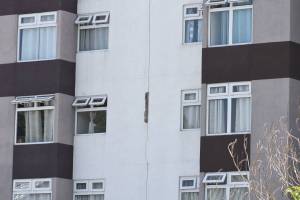 Daños en edificio de apartamentos de zona 21 no fueron provocados por sismo actual, pero Conred evalúa el lugar