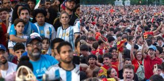 En imágenes: Así vivieron los seguidores de Argentina y España la final del Mundial 2026 Seguidores de ambos equipos disfrutaron de la final del Mundial 2026, pero España celebró aún más tras resultar campeón.