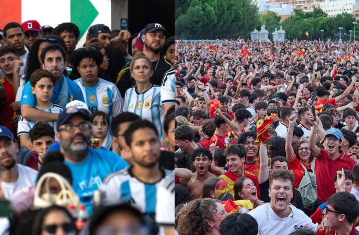 En imágenes: Así vivieron los seguidores de Argentina y España la final del Mundial 2026 Seguidores de ambos equipos disfrutaron de la final del Mundial 2026, pero España celebró aún más tras resultar campeón.