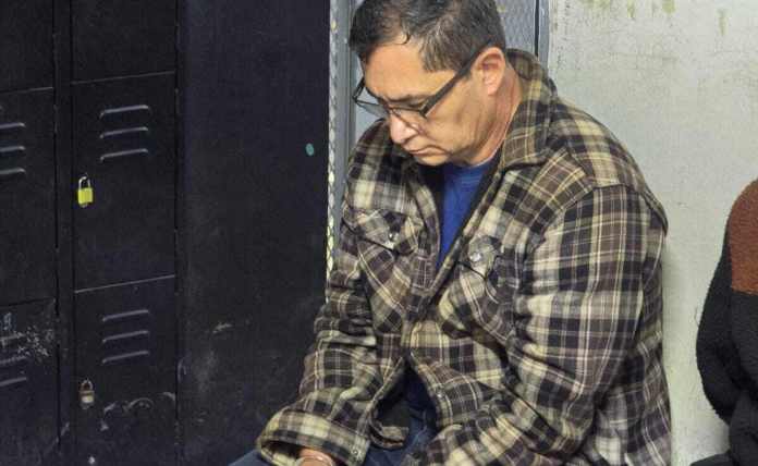 El Juzgado de Mayor Riesgo D desarrolla a puerta cerrada la audiencia de primera declaración contra otro implicado en la muerte de Claudina Velásquez. Foto La Hora: Sergio Osegueda