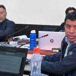 El Tribunal de Mayor Riesgo B escuchó la declaración de uno de los 7 exagentes de PNC acusado de la muerte del ciudadano canadiense, Nelson Santamaría. Foto La Hora: Daniel Ramírez