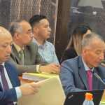 El Tribunal de Mayor Riesgo B inició el juicio contra 7 exagentes de PNC vinculados a la muerte de Nelson Santamaría y Eldin Choc en San Andrés Itzapa, Chimaltenango. Foto La Hora: Sergio Osegueda