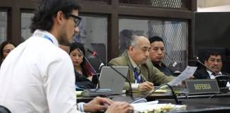 El Tribunal de Mayor Riesgo B escuchó el detalle del informe de necropsia practicado a los cuerpos de Nelson Santamaría y Eldin Choc, los cuales revelaron técnicas de tortura. Foto La Hora: Daniel Ramírez