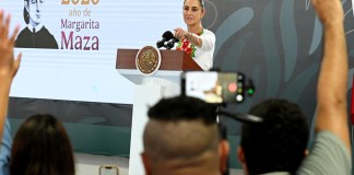 Presidenta de México, Claudia Sheinbaum, anunció que están activados los protocolos ante los sismos. Foto La Hora: EFE
