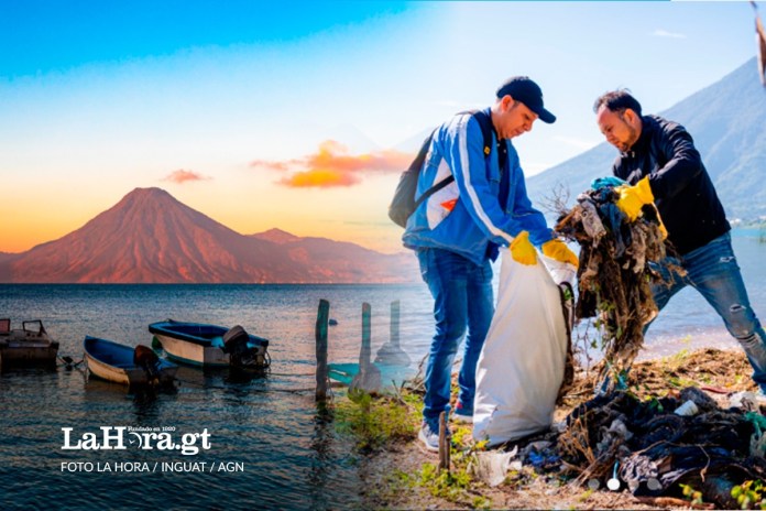 El MARN busca apoyo para mitigar la contaminación en el Lago de Amatitlán. Foto La Hora: Francisco Altán