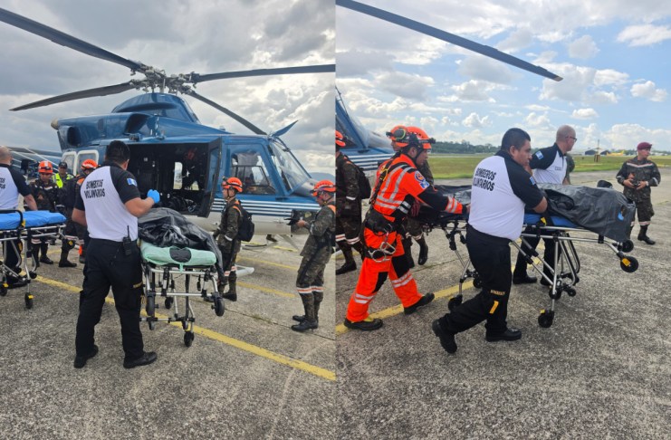 Trasladan a la Fuerza Aérea los cuerpos de dos víctimas del accidente aéreo en Chimaltenango Dos cuerpos de las tres victimas del accidente aéreo en Chimaltenango han arribado a la Fuerza Aérea para ser procesados por autoridades correspondientes.