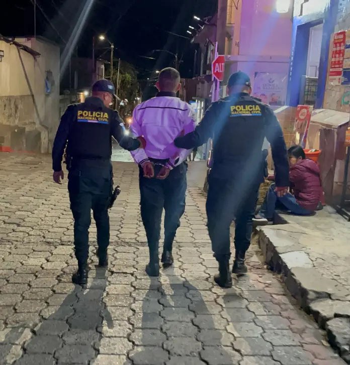 detenido La PNC capturó al atacante de un guardia privado. Foto La Hora: PNC