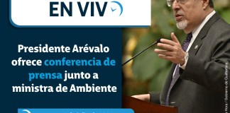 Retransmisión: Presidente Arévalo ofrece conferencia de prensa junto a ministra de Ambiente El presidente Bernardo Arévalo ofrece hoy la conferencia de prensa semanal, junto a la Ministra de Ambiente y Recursos Naturales.