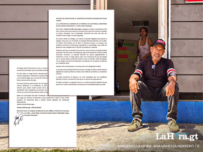 Gabriel Granillo Mazariegos busca retornar al país con su familia y busca que el Estado pueda ayudarlo con un empleo y vivienda para sobreponerse.
