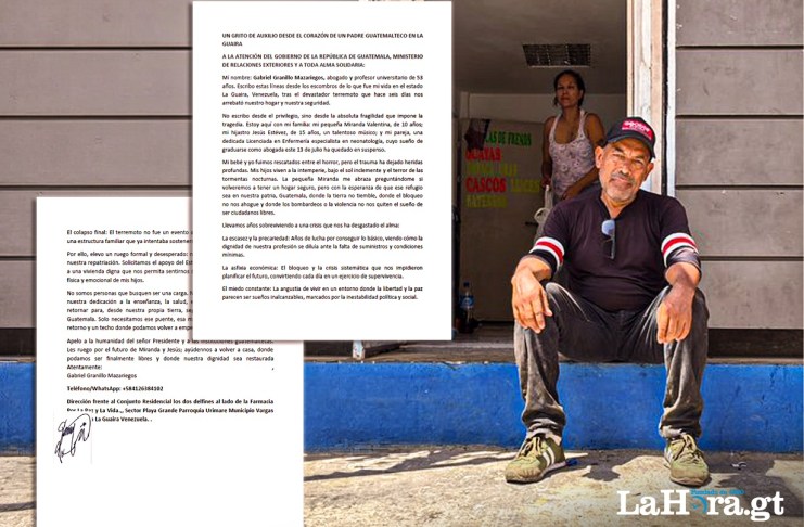 Gabriel Granillo Mazariegos busca retornar al país con su familia y busca que el Estado pueda ayudarlo con un empleo y vivienda para sobreponerse.