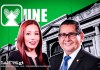 El jefe y subjefa del bloque UNE, José Inés Castillo, y Teresita De León, buscarán interpelar a los 14 ministros del gobierno de Arévalo. Arte: La Hora