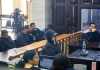 Una agente que fue testigo de las agresiones contra Nelson Santamaría y Eldin Choc narró su testimonio ante el Tribunal de Mayor Riesgo B. Foto La Hora: Daniel Ramírez