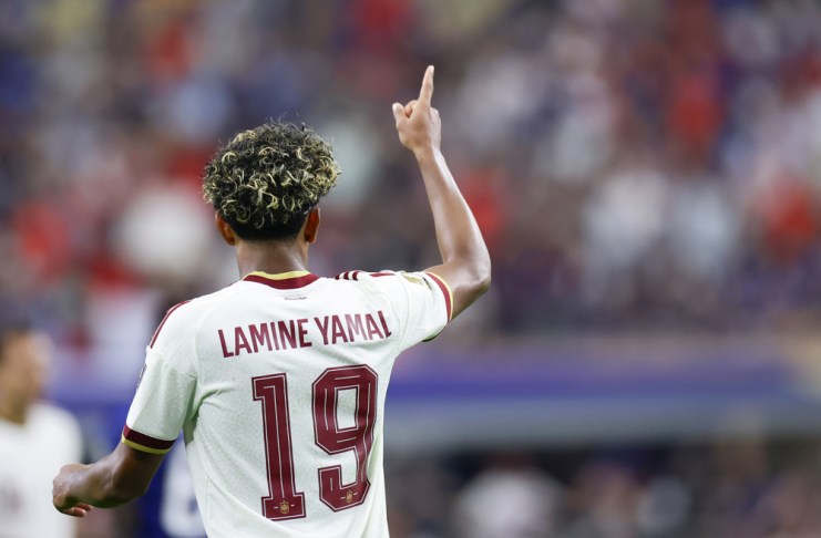 La selección española de Lamile Yamal, no pudo entrenar este sábado debido a la tormenta eléctrica en New Jersey. Foto La Hora: EFE